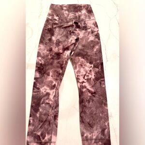 lululemon athletica Pink Tie-Dye Leggings